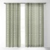 Sheila Wenzel Ganny Sage Minimalist Mudcloth Single Panel Sheer Window Curtain - Deny Designs