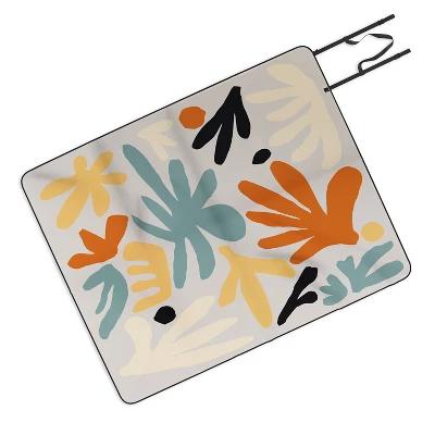 DorisciciArt Botanic Market Beige Picnic Blanket - Deny Designs 5 DorisciciArt Botanic Market Beige Picnic Blanket - Deny Designs - Image 3