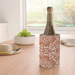Marta Barragan Camarasa Terracotta Strokes Pattern Wine Chiller - Deny Designs