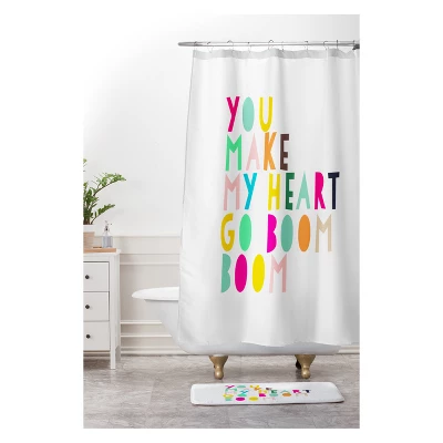 Hello Sayang You Make My Heart Go Boom Boom Bath Rugs And Mats White 24" X 36" - Deny Designs 3 Hello Sayang You Make My Heart Go Boom Boom Bath Rugs And Mats White 24" X 36" - Deny Designs