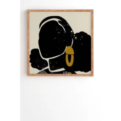 Domonique Brown Black Hair No. 4 Framed Wall Art Bamboo - Deny Designs -Deny Designs Shop GUEST 8c1747b0 e035 4dc8 8e11 8fba1950840a