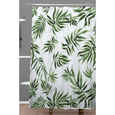 Marta Barragan Camarasa Leaf Shower Curtain Green - Deny Designs 3 Marta Barragan Camarasa Leaf Shower Curtain Green - Deny Designs