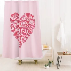 Deny Designs Valentina Ramos Heart Full Of Bows Shower Curtain