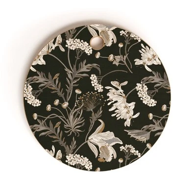 Iveta Abolina Poesie French Garden Charcoal Cutting Board - Round 5 Iveta Abolina Poesie French Garden Charcoal Cutting Board - Round - Image 3