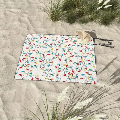 Ninola Design Christmas Lights Picnic Blanket -Deny Designs 4 Ninola Design Christmas Lights Picnic Blanket -Deny Designs - Image 2