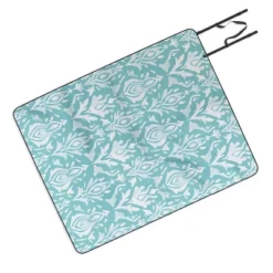 Emanuela Carratoni Teal Ikat Picnic Blanket - Deny Designs -Deny Designs Shop GUEST 8fada1d6 b3d3 44a2 9d5c a0d0d6cfbe36