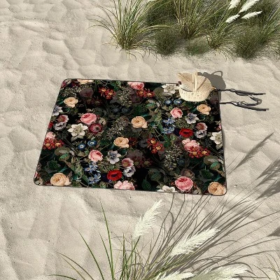 Burcu Korkmazyurek Dark Garden Picnic Blanket - Deny Designs 4 Burcu Korkmazyurek Dark Garden Picnic Blanket - Deny Designs - Image 2