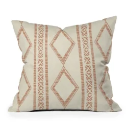 Little Arrow Design Co. Oceania Diamond Stripes Ginger Outdoor Throw Pillow Cream - Deny Designs -Deny Designs Shop GUEST 91df9646 8fde 4421 91df b701e45f574d