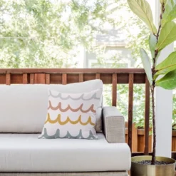 16"x16" Deny Designs Menina Lisboa Cute Waves Square Outdoor Throw Pillow Green -Deny Designs Shop GUEST 91fc132d 9d7e 4772 98c0 8aca57b75132