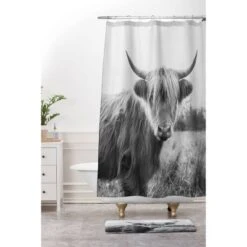 Chelsea Victoria The Highland Cow Memory Foam Bath Mat Black/White - Deny Designs -Deny Designs Shop GUEST 92a34708 62b3 4847 8e23 a501ababa967