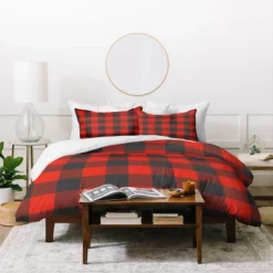 Zoe Wodarz Winter Cabin Plaid Duvet Cover