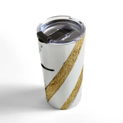 Alyssa Hamilton Art Armor 8 A Minimal Abstract Pie 20 Oz Stainless Steel Travel Mug - Deny Designs