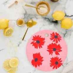 Garima Dhawan Daisies 6 Cutting Board - Round