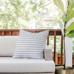 20"x20" Deny Designs ThirtyOne Illustrations Stiches Square Outdoor Throw Pillow Gray -Deny Designs Shop GUEST 95967bdf 1e4b 4185 a048 74f8b6c4a306