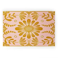 Sewzinski Boho Florals Yellow White Pink Looped Vinyl Welcome Mat - Society6 13 Sewzinski Boho Florals Yellow White Pink Looped Vinyl Welcome Mat - Society6 -Deny Designs Shop GUEST 95ae75bb 19b0 4c15 b94c 74e015a4ca07