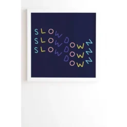 Jenny Chang-Rodriguez Slow Down Framed Wall Canvas White/Black - Deny Designs -Deny Designs Shop GUEST 98533c6b b71b 4933 8ad1 2305cc28f0ad