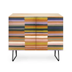 Gigi Rosado Brown Striped Pattern Credenza - Deny Designs -Deny Designs Shop GUEST 98725609 505a 4585 b0a2 91615b93b98d