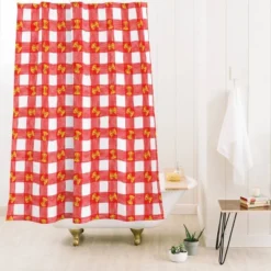 Deny Designs Adrianne Gingham Pasta Shower Curtain