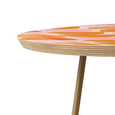 ThirtyOne Illustrations Tangerine Side Table - Deny Designs 4 ThirtyOne Illustrations Tangerine Side Table - Deny Designs - Image 2