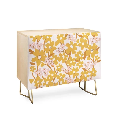 ThirtyOne Illustrations Wildflowers In Turmeric Credenza - Deny Designs 4 ThirtyOne Illustrations Wildflowers In Turmeric Credenza - Deny Designs - Image 2