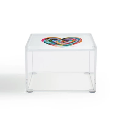 EttaVee Art Heart No1 4" X 4" Acrylic Box - Deny Designs 4 EttaVee Art Heart No1 4" X 4" Acrylic Box - Deny Designs - Image 2