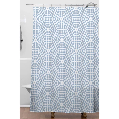 Emmie K Spring Bloom Dot Pale Shower Curtain Blue - Deny Designs 3 Emmie K Spring Bloom Dot Pale Shower Curtain Blue - Deny Designs