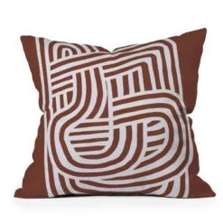 20"x20" Deny Designs Little Dean Line Art Sculpt In Umber 03 Square Outdoor Throw Pillow Orange -Deny Designs Shop GUEST 9be2ffad ff06 4617 a3bd 33b0b6bd100c