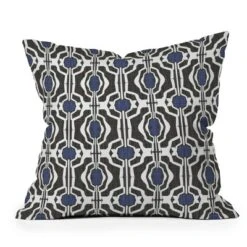 16"x16" Deny Designs Mirimo Boke Outdoor Throw Pillow Black/Indigo: Abstract Design, Polyester Fill, Square Shape -Deny Designs Shop GUEST 9c30d8f4 9a85 4840 a2d7 9512bfb8b959