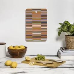 Gigi Rosado Brown Striped Pattern Cutting Board Rectangle - Deny Designs -Deny Designs Shop GUEST 9db784fc ff04 4787 86e3 bb144c42ef6d