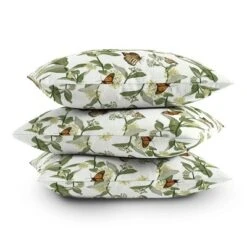 16"x16" Gyaneshwari Dave Pinecone Dream Monarch's Milkweeds Square Throw Pillow Green - Deny Designs -Deny Designs Shop GUEST 9dfedee3 3c35 411a 9bef cb0ad3eebad4
