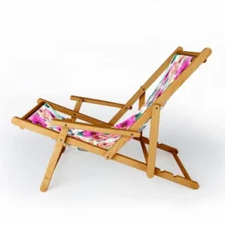 Marta Barragan Camarasa Abstract Geometrical Flowers Sling Chair - Deny Designs