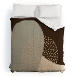 Modern Abstract Shapes 5 Polyester Comforter & Sham Set Beige/Brown - Deny Designs -Deny Designs Shop GUEST 9e7d4497 5592 4c86 b87f fa061c3c8d43