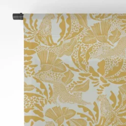 Evamatise Surreal Jungle In Bright Yellow Single Panel Sheer Window Curtain - Deny Designs -Deny Designs Shop GUEST 9e8d0cf3 dde2 438a bcd6 340a87badb40