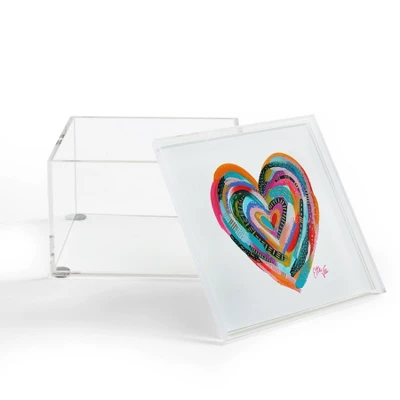 EttaVee Art Heart No1 4" X 4" Acrylic Box - Deny Designs 3 EttaVee Art Heart No1 4" X 4" Acrylic Box - Deny Designs