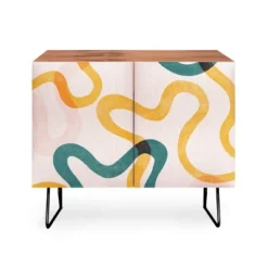 ThirtyOne Illustrations Streamers Black Legged Credenza - Deny Designs -Deny Designs Shop GUEST a00ad80c d319 4d37 b544 f9313277a268
