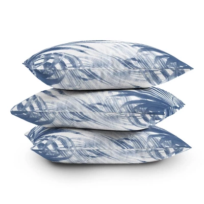 Emanuela Carratoni Serenity Palms Square Throw Pillow Blue - Deny Designs 4 Emanuela Carratoni Serenity Palms Square Throw Pillow Blue - Deny Designs - Image 2