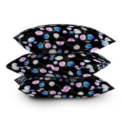 16"x16" Deny Designs Retrografika Planets Outdoor Throw Pillow Black: Abstract Design, Polyester, Square Shape -Deny Designs Shop GUEST a0e6e2ab 71f2 43d8 8fe7 e0b6f4fb273a