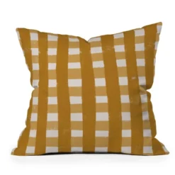 16"x16" Deny Designs Menina Lisboa Checkers Square Outdoor Throw Pillow Yellow -Deny Designs Shop GUEST a15e6dec fd26 487f 9e53 42e7a13ca429