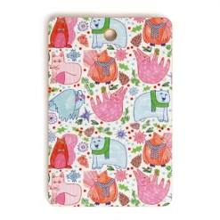 H Miller Ink Illustration Winter Forest Woodland Animals Cutting Board - Rectangle -Deny Designs Shop GUEST a17420b1 822a 4ce6 9ee0 2c93b24198df