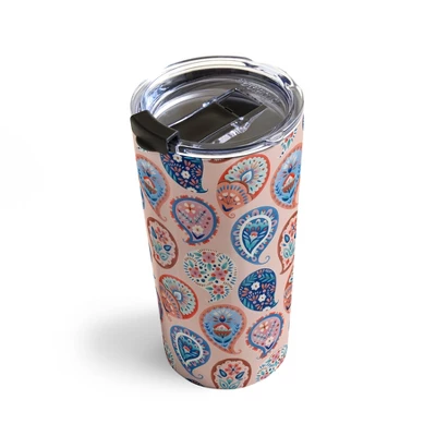 Pimlada Phuapradit Floral Paisley Half Drop Travel Mug 20 Oz Stainless Steel Travel Mug - Deny Designs 5 Pimlada Phuapradit Floral Paisley Half Drop Travel Mug 20 Oz Stainless Steel Travel Mug - Deny Designs - Image 3