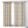 Iveta Abolina Peace Hands Tan 64" X 50" Single Panel Room Darkening Window Curtain - Deny Designs -Deny Designs Shop GUEST a23d51ac 0b23 47fb a89d 2957be5029d4