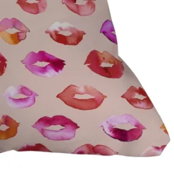 Ninola Design Sweet Pink Lips Square Throw Pillow Pink - Deny Designs -Deny Designs Shop GUEST a4e96ffc 0791 4439 b15c cf982c225ae4