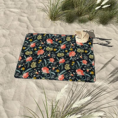 Heather Dutton Poppy Meadow Midnight Picnic Blanket - Deny Designs 4 Heather Dutton Poppy Meadow Midnight Picnic Blanket - Deny Designs - Image 2
