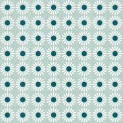 Schatzi Brown Retro Jumbo Daisy Mint Shower Curtain White - Deny Designs