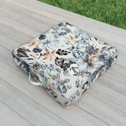 Marta Barragan Camarasa Modern Blue Jungle Outdoor Floor Cushion - Deny Designs