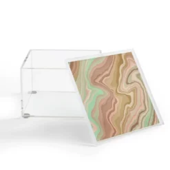 Marta Barragan Camarasa Abstract A Sea Of Dunes I 4" X 4" Acrylic Box - Deny Designs