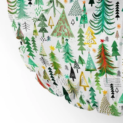 Ninola Design Colorful Christmas Trees Yuletide Round Floor Pillow - Deny Designs 4 Ninola Design Colorful Christmas Trees Yuletide Round Floor Pillow - Deny Designs - Image 2