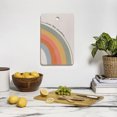 Cocoon Design Retro Boho Rainbow With Quote Cutting Board - Rectangle 4 Cocoon Design Retro Boho Rainbow With Quote Cutting Board - Rectangle - Image 2