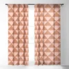 June Journal Triangular Lines In Terracotta Single Panel Sheer Window Curtain - Deny Designs -Deny Designs Shop GUEST aa94cabf 0f2d 4769 9865 a9fec069a941
