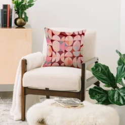 16"x16" Mireille Pavesi Modern Blues Square Throw Pillow Pink - Deny Designs